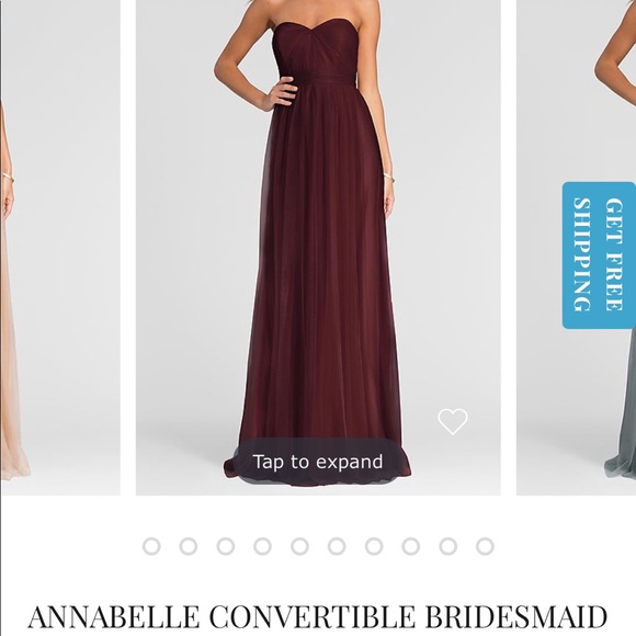 Jenny Yoo Annabelle Gown in Black Cherry - Picture 3 of 8
